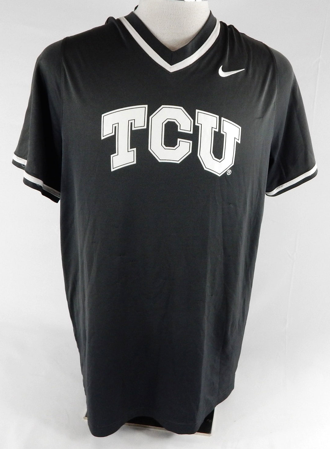 2020 Texas Christian TCU Frogs #21 Game Issued Grey Practice Jersey Baseball 04
