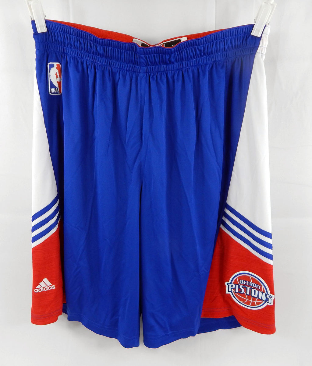 2014-15 Detroit Pistons Game Issued Blue Practice Shorts 2XL 802