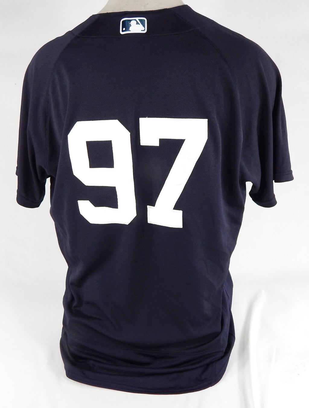 2020 Detroit Tigers #97 Game Issued Pos Used Navy Jersey BP ST 48 DP67751