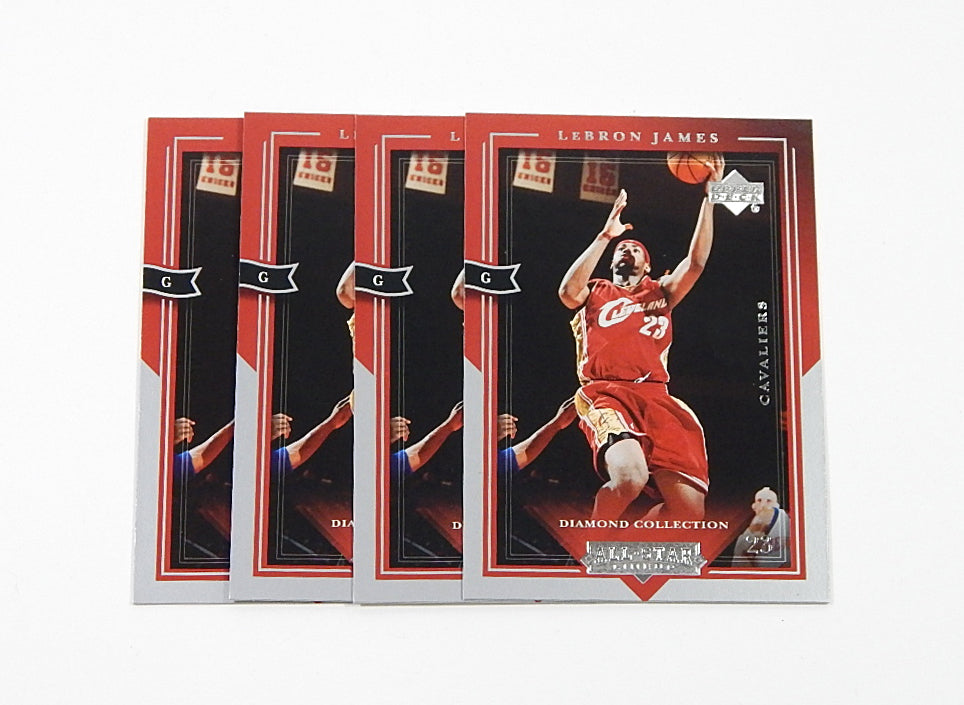 Lot of (4) 2004-05 Upper Deck All-Star Lineup LeBron James #13
