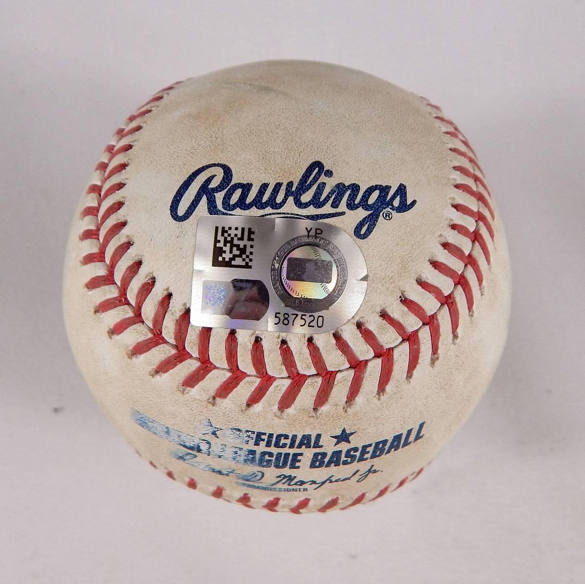 2023 Reds Nationals Game Used Baseball Luke Weaver Luis Garcia Fly Out 357 Pic2