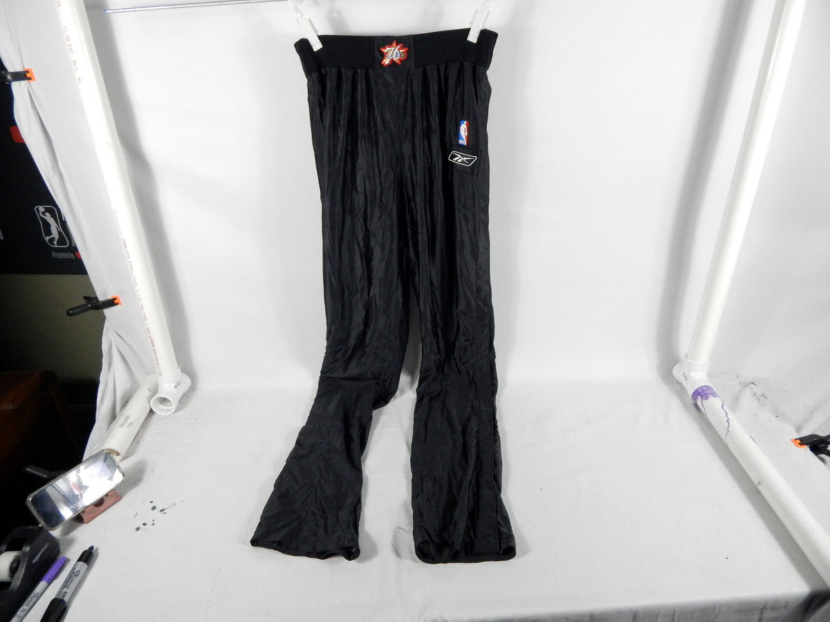 1990s Philadelphia 76ers #30 Game Used Black Warm Up Pants 36+1 675