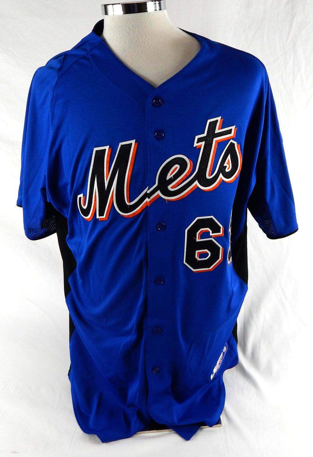 2011 New York Mets Jordany Valdespin #63 Game Issued Pos Used Blue Jersey ST BP3