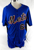 2011 New York Mets Jordany Valdespin #63 Game Issued Pos Used Blue Jersey ST BP3