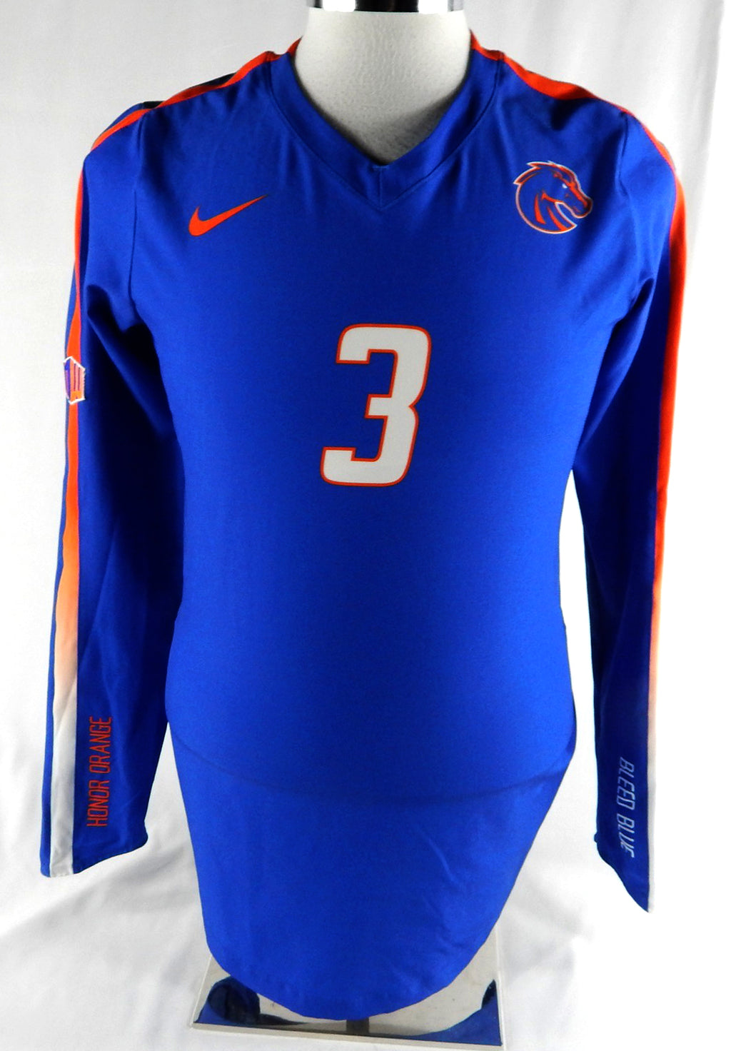 2017 Boise State Broncos #3 Game Used Blue Jersey Womens Volleyball M 753
