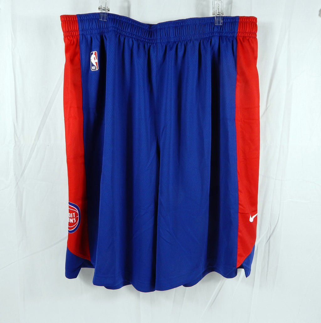 2018-19 Detroit Pistons Team Issued Blue Practice Shorts Nike 064-495 3XLT 34S