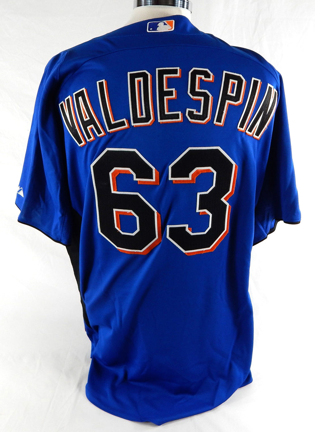 2011 New York Mets Jordany Valdespin #63 Game Issued Pos Used Blue Jersey ST BP3 Pic2
