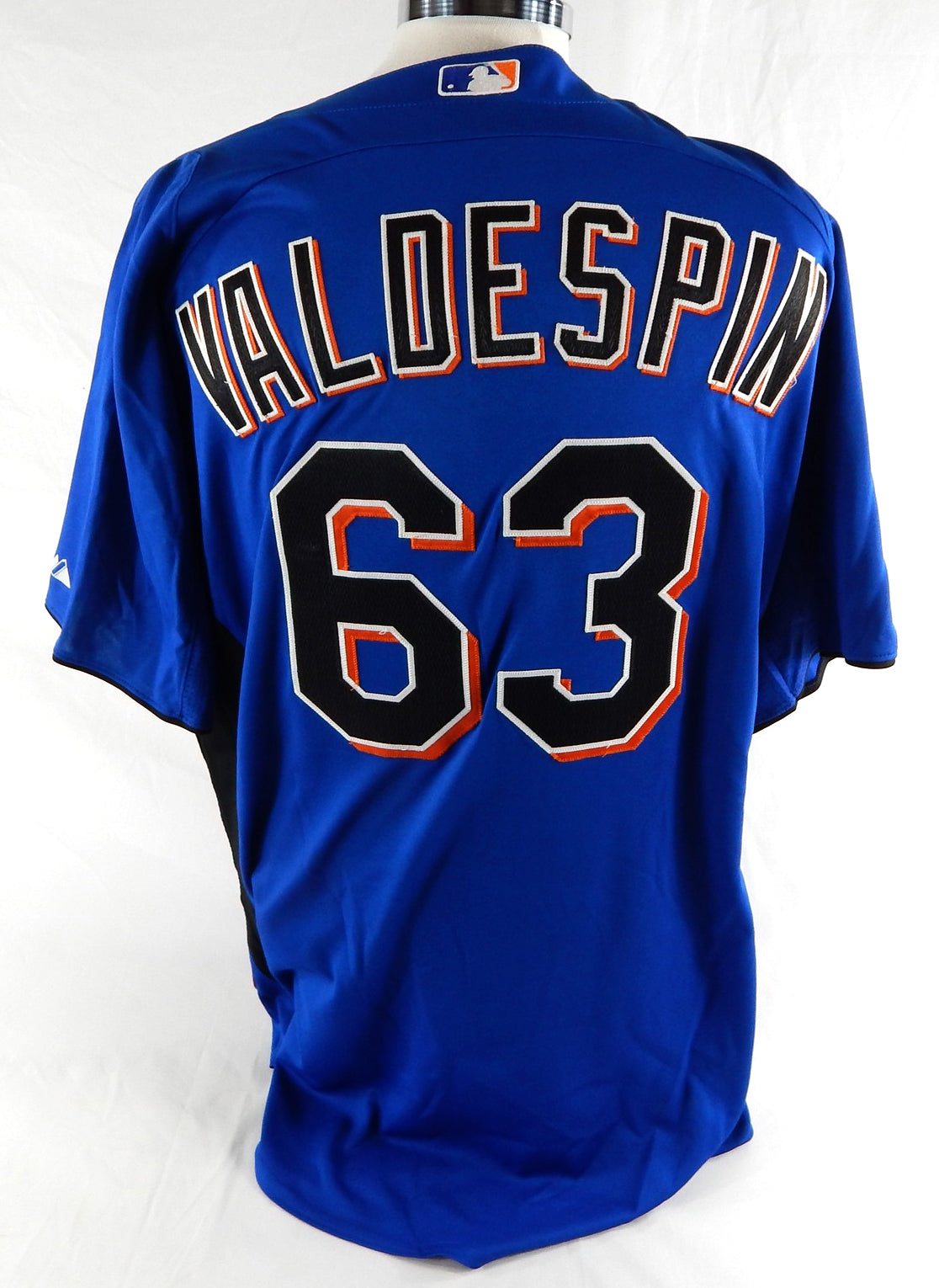 2011 New York Mets Jordany Valdespin #63 Game Issued Pos Used Blue Jersey ST BP3 Pic2