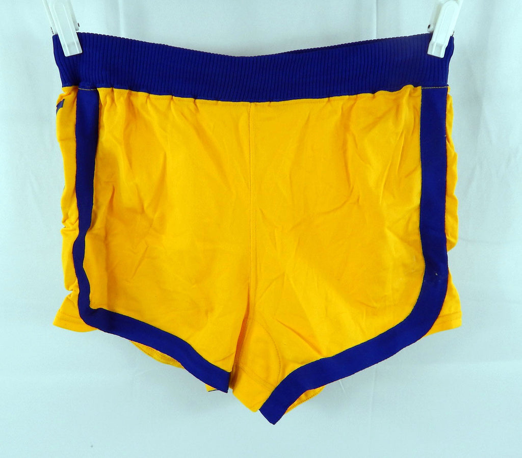 1980s Golden State Warriors #15 Game Used Yellow Shorts 34 805
