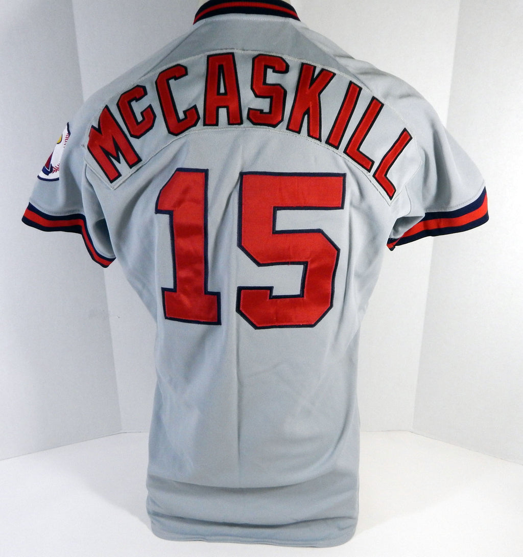1989 California Angels Kirk McCaskill #15 Game Used Grey Jersey ASG P Rem 44 5