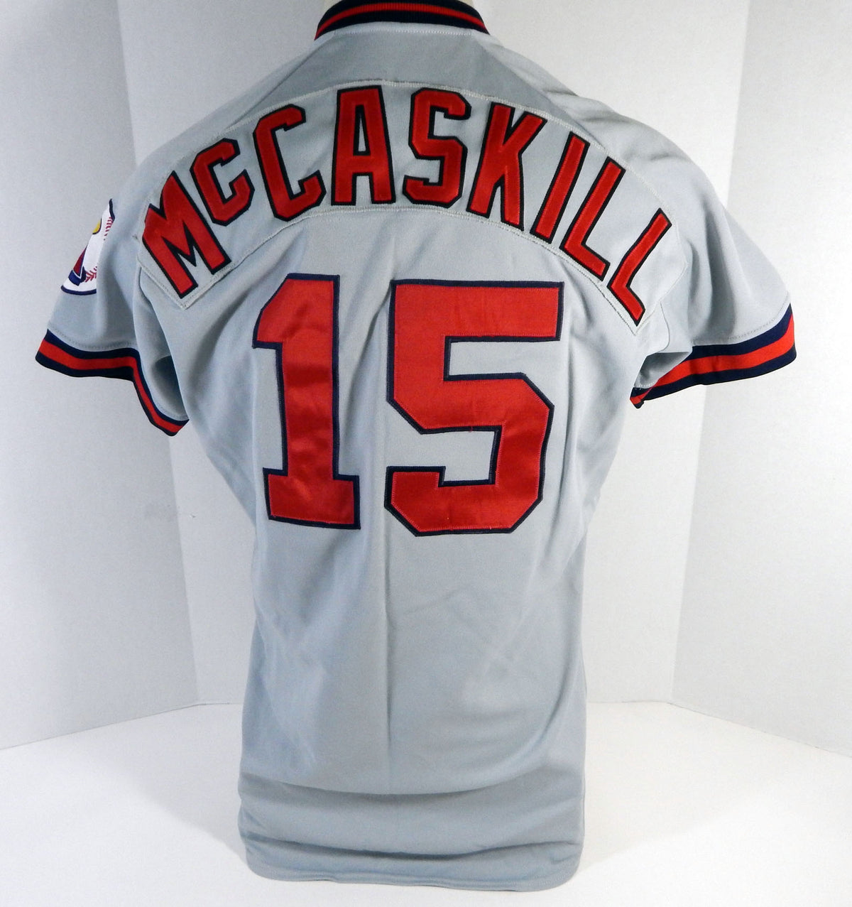 1989 California Angels Kirk McCaskill #15 Game Used Grey Jersey ASG P Rem 44 5