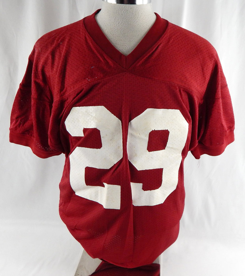 1990s Alabama Crimson Tide #29 Game Issued Pos Used Red Practice Jersey XL 370