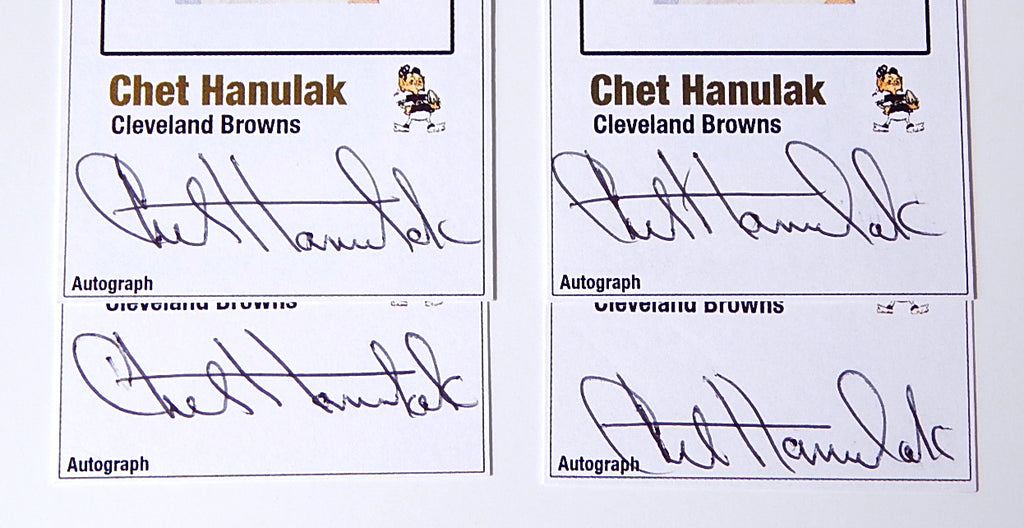Lot of (4) Chet Hanulak Signed Reprint Autograph Card Auto Browns Pic2