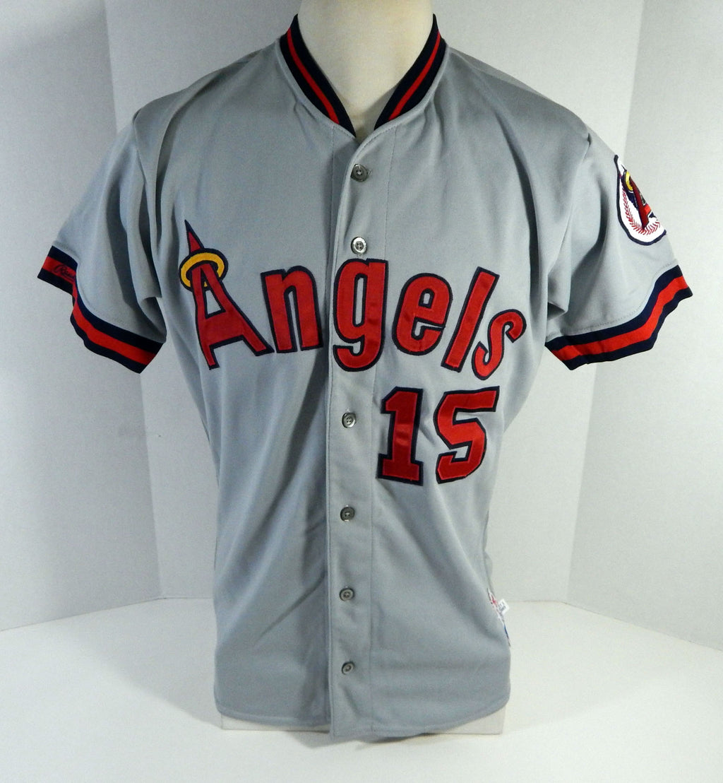 1989 California Angels Kirk McCaskill #15 Game Used Grey Jersey ASG P Rem 44 5 Pic2