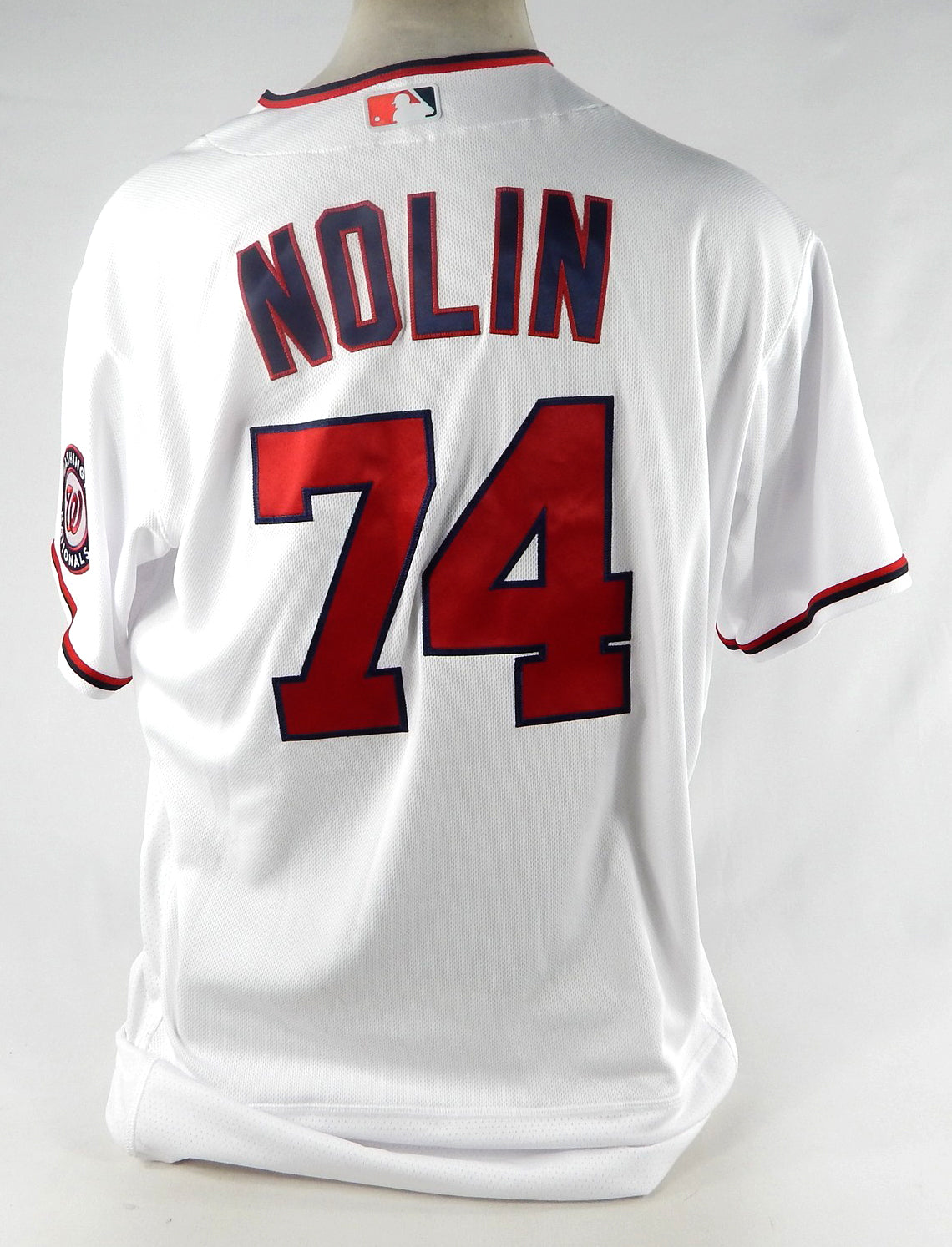 2021 Washington Nationals Sean Nolin #74 Game Issued White Jersey 21 Clemente P5