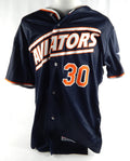 2024 Las Vegas Aviators Stevie Emanuels #30 Game Used Navy Jersey 48 252