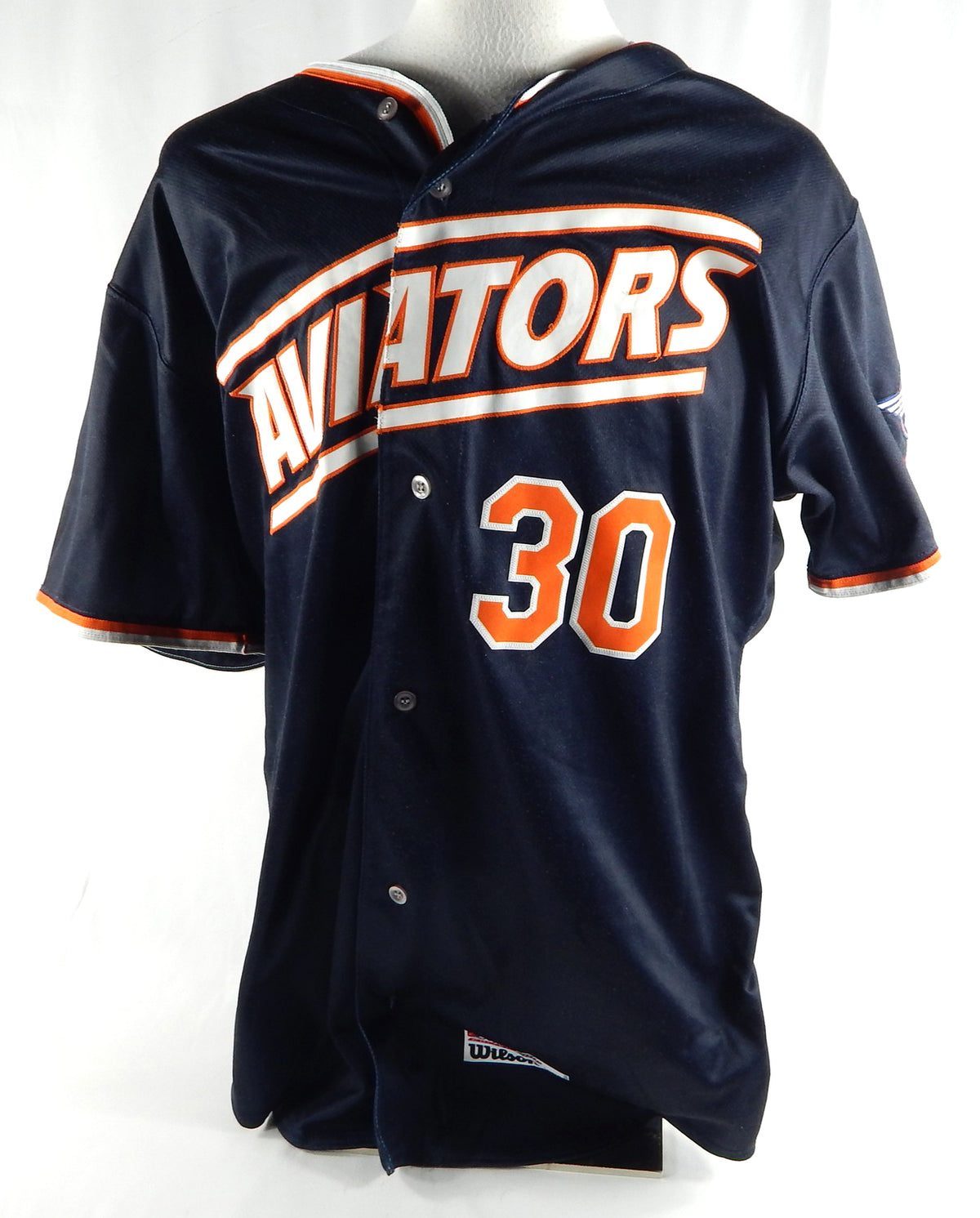 2024 Las Vegas Aviators Stevie Emanuels #30 Game Used Navy Jersey 48 252