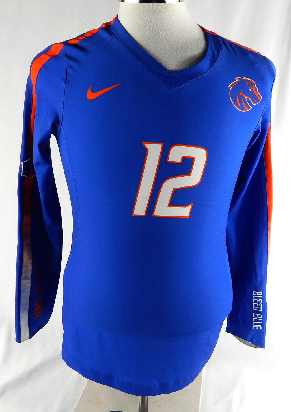 2017 Boise State Broncos #12 Game Used Blue Jersey Womens Volleyball S 755
