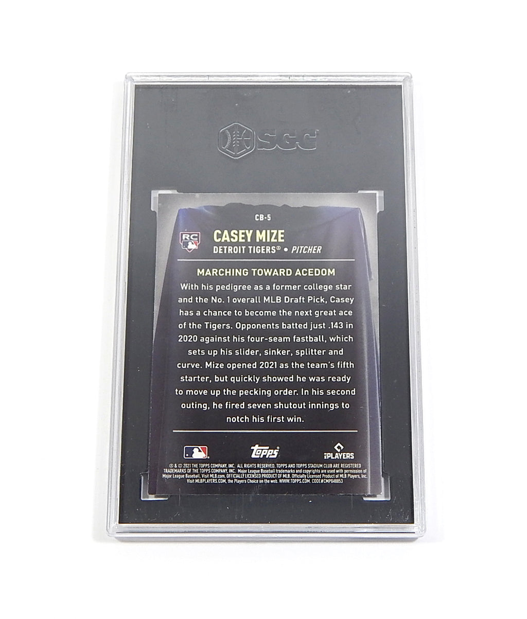 2021 Topps Stadium Club Chrome Crystal Ball Wave Refractor Casey Mize RC SGC 10 Pic2