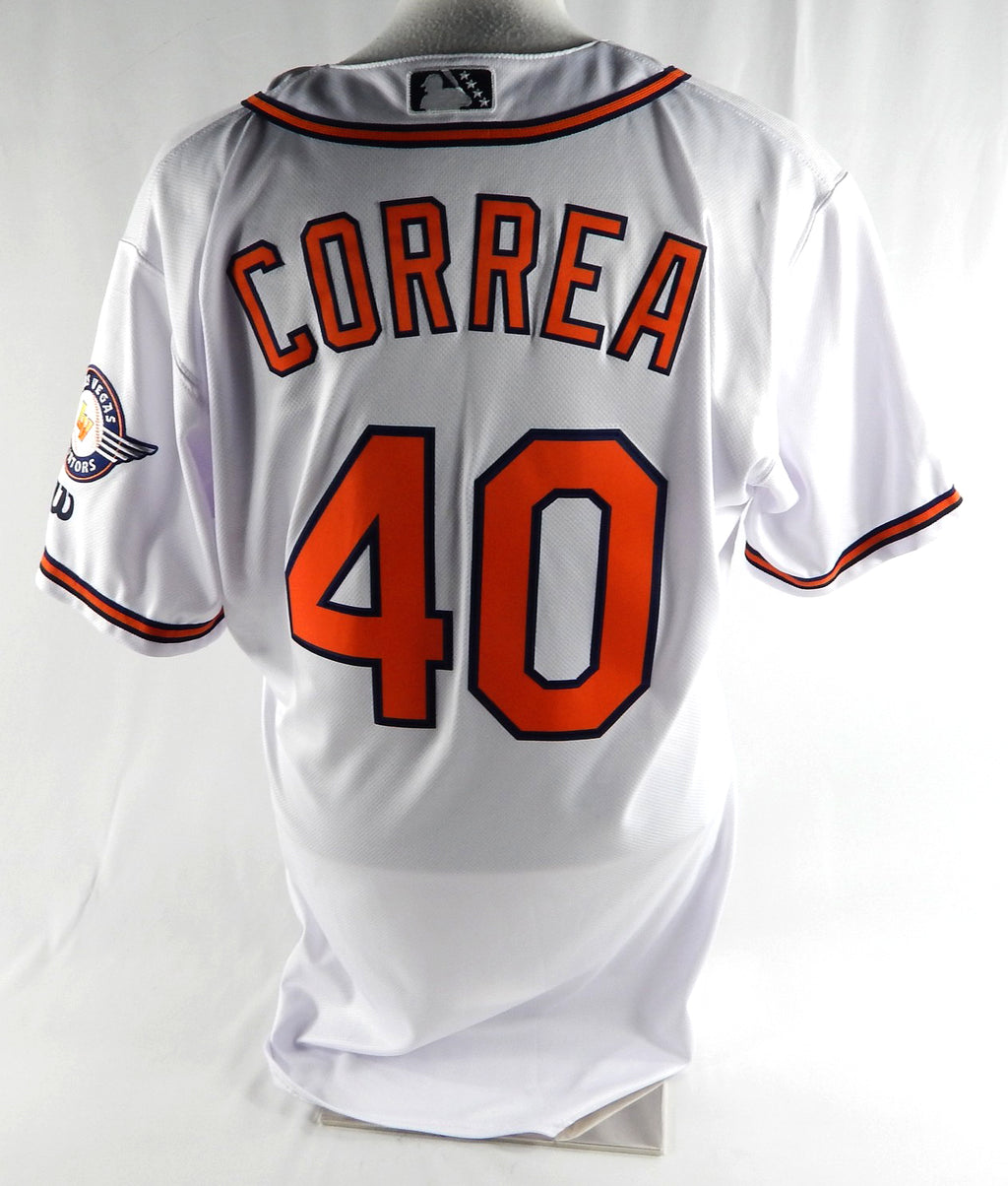 2024 Las Vegas Aviators Danis Correa #40 Game Used White Jersey 42 254 Pic2