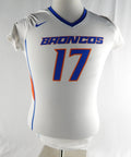 Boise State Broncos #17 Game Used White Jersey Womens Soccer S 757
