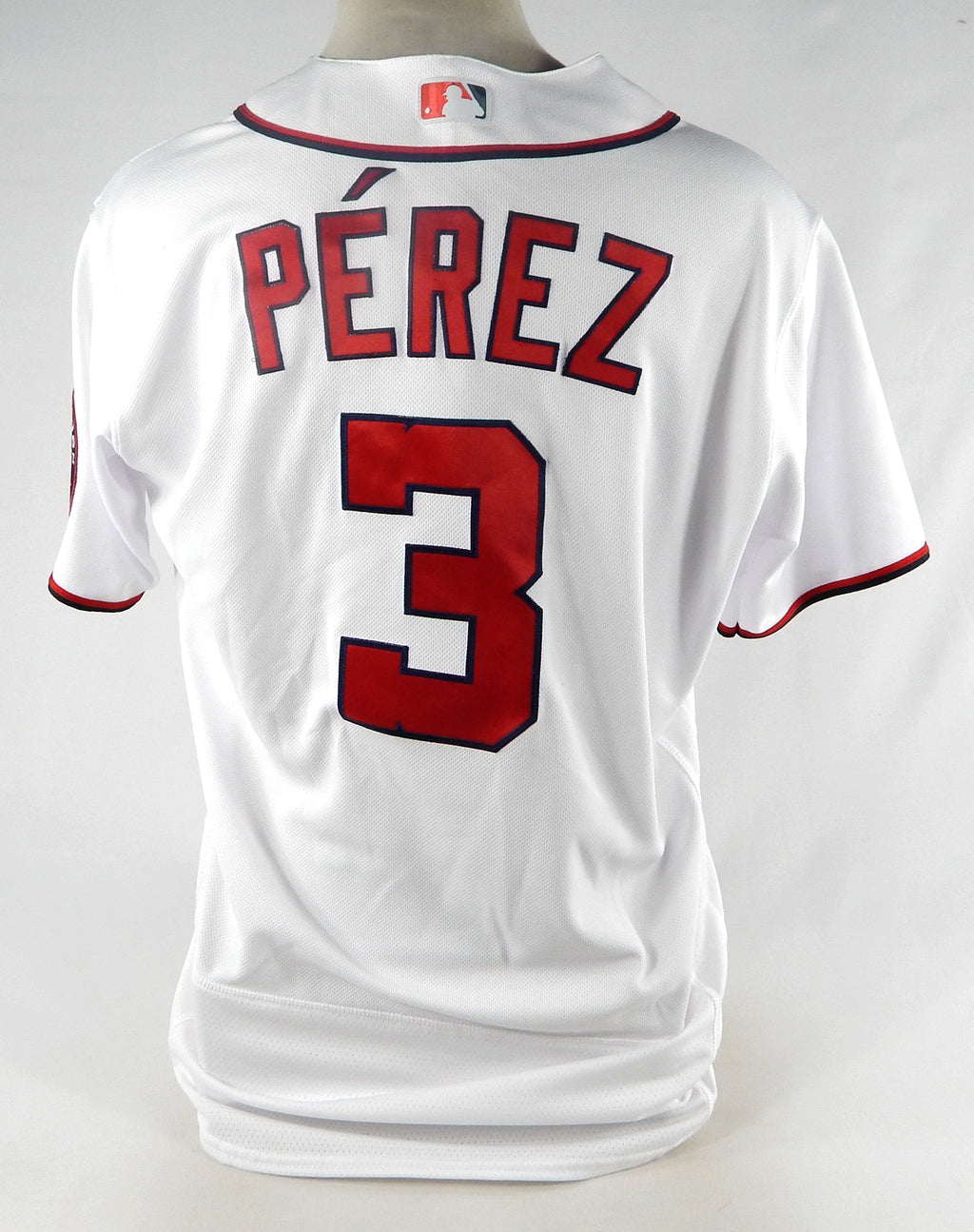 2021 Washington Nationals Hernan Perez #3 Game Issued White Jersey 46 438