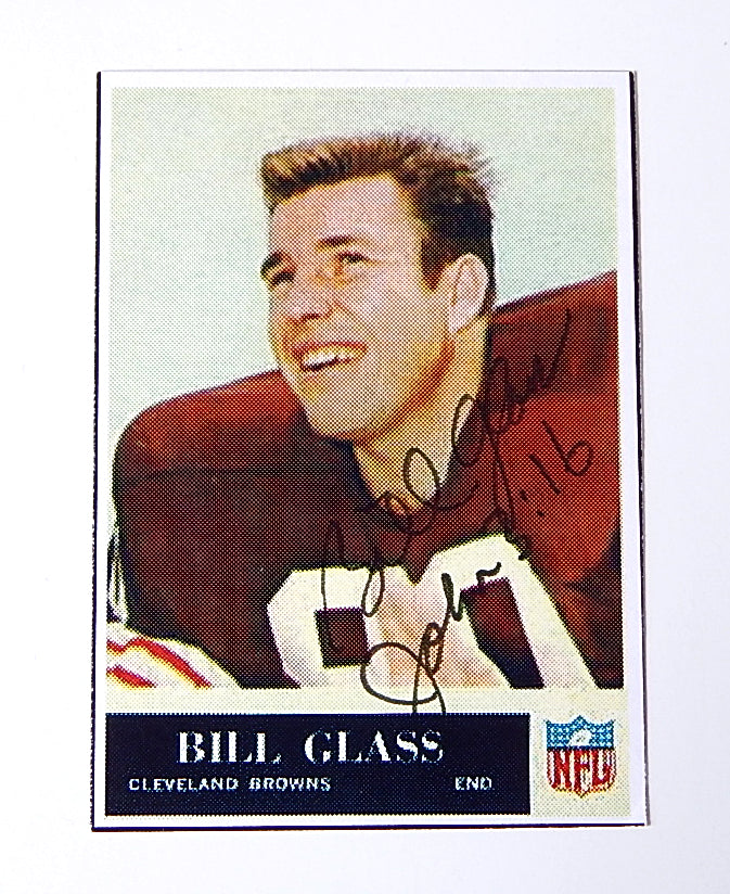 Lot of (3) Bill Glass Signed Reprint Autograph Card Auto Browns Pic2