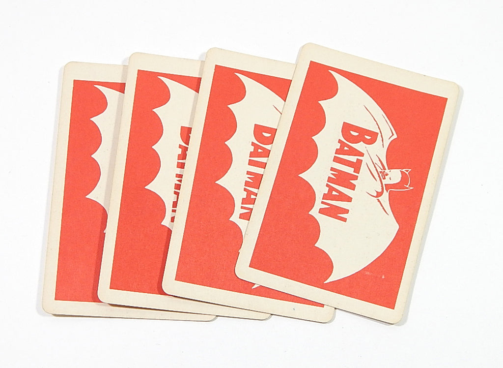 Lot of (4) 1966 Ideal Batman Weapons #1 Game Cards Batarang Batrope Batcuffs Pic2