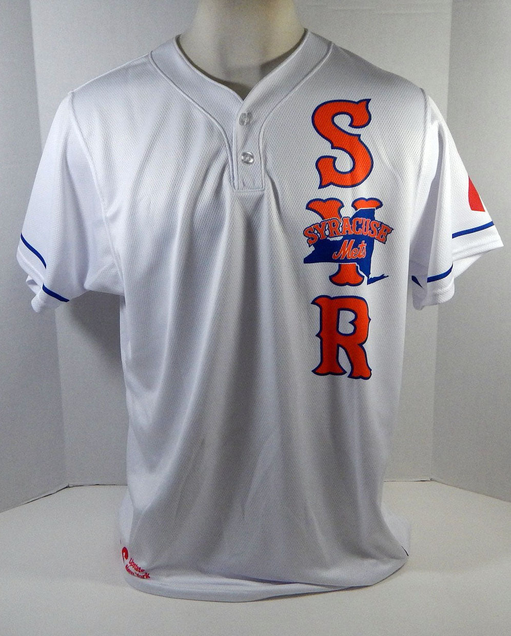 2021 Syracuse Mets Yeizo Campos #39 Game Used White Jersey Auto ALS 32 Pic2