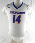 Boise State Broncos #14 Game Used White Jersey Womens Soccer M 762