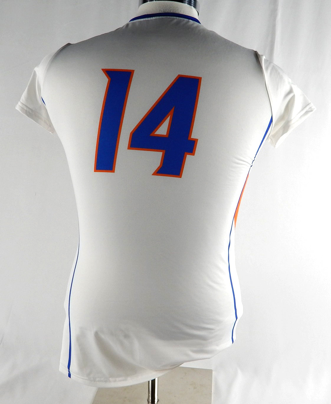 Boise State Broncos #14 Game Used White Jersey Womens Soccer M 762 Pic2