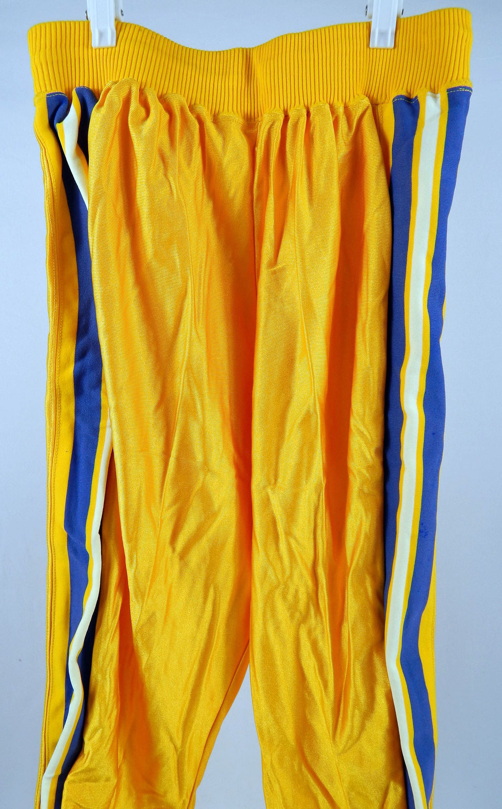 1980s Golden State Warriors #32 Game Used Yellow Warm Up Pants 34 428