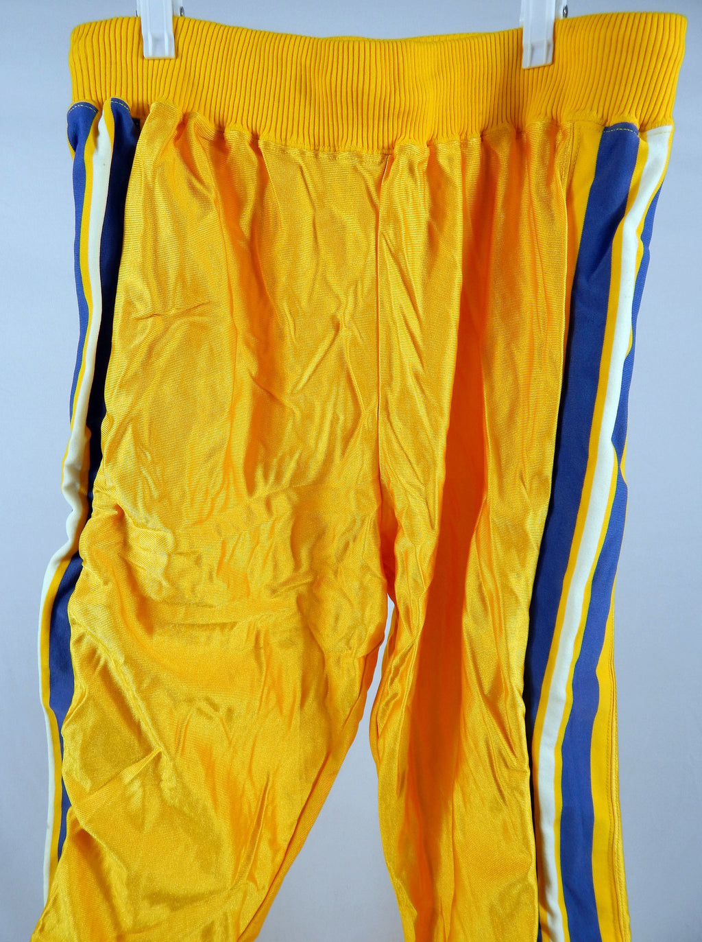 1980s Golden State Warriors #52 Game Used Yellow Warm Up Pants 36 429