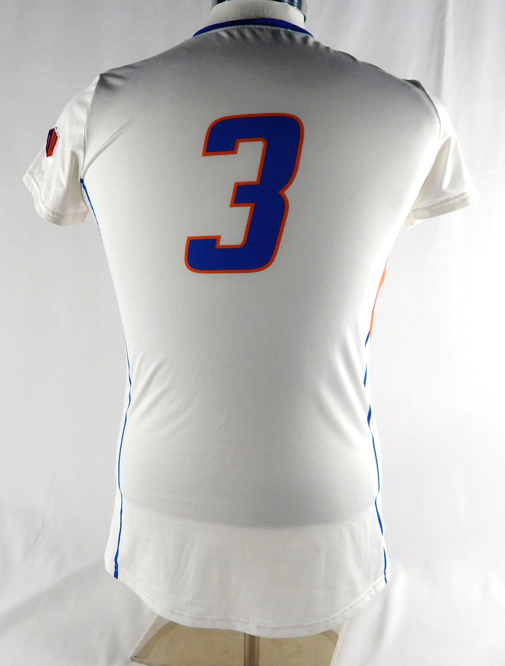 Boise State Broncos #3 Game Used White Jersey Womens Soccer L 763 Pic2