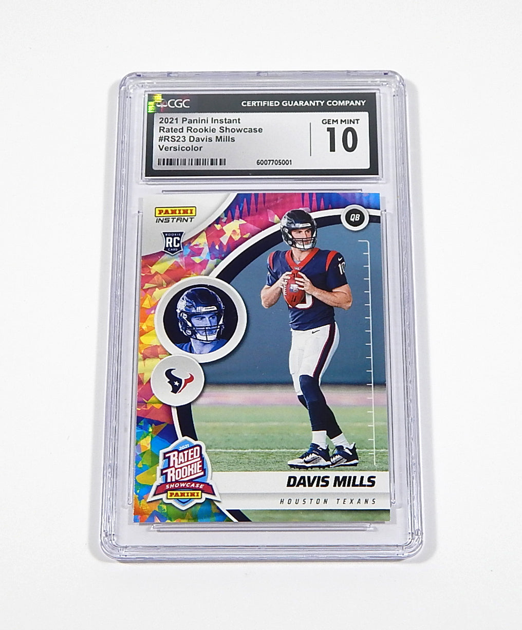 2021 Panini Instant Rated Rookie Showcase Versicolor Davis Mills RC /5 CGC 10