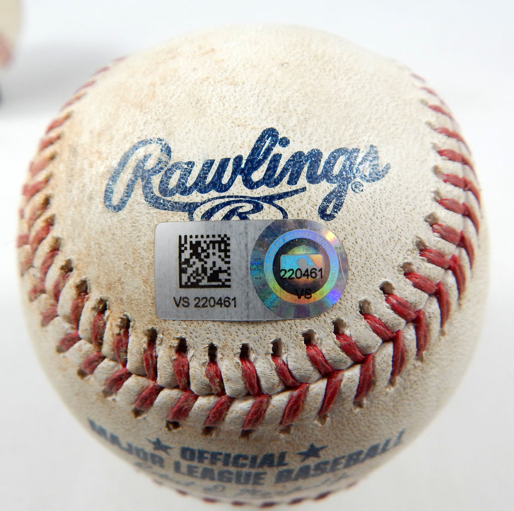 2023 Rays Nationals Game Used Baseball Garrett Cleavinger Dominic Smith Single Pic2
