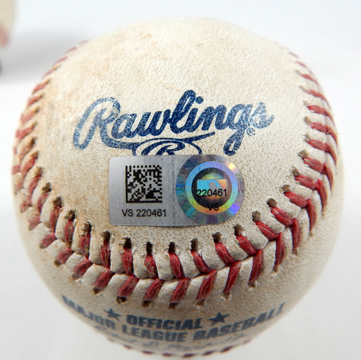 2023 Rays Nationals Game Used Baseball Garrett Cleavinger Dominic Smith Single Pic2