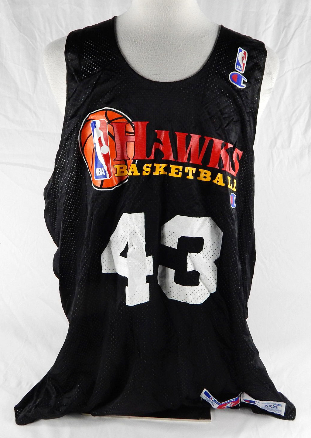 1990s Atlanta Hawks #43 Game Issued Black Practice Jersey XXXL 189