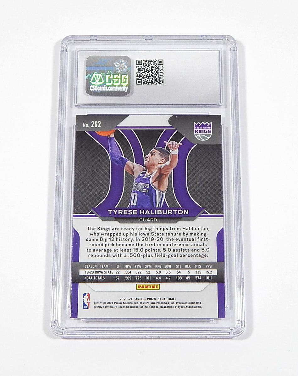 2020-21 Panini Prizm Tyrese Haliburton RC #262 Rookie CGC 10 Pic2