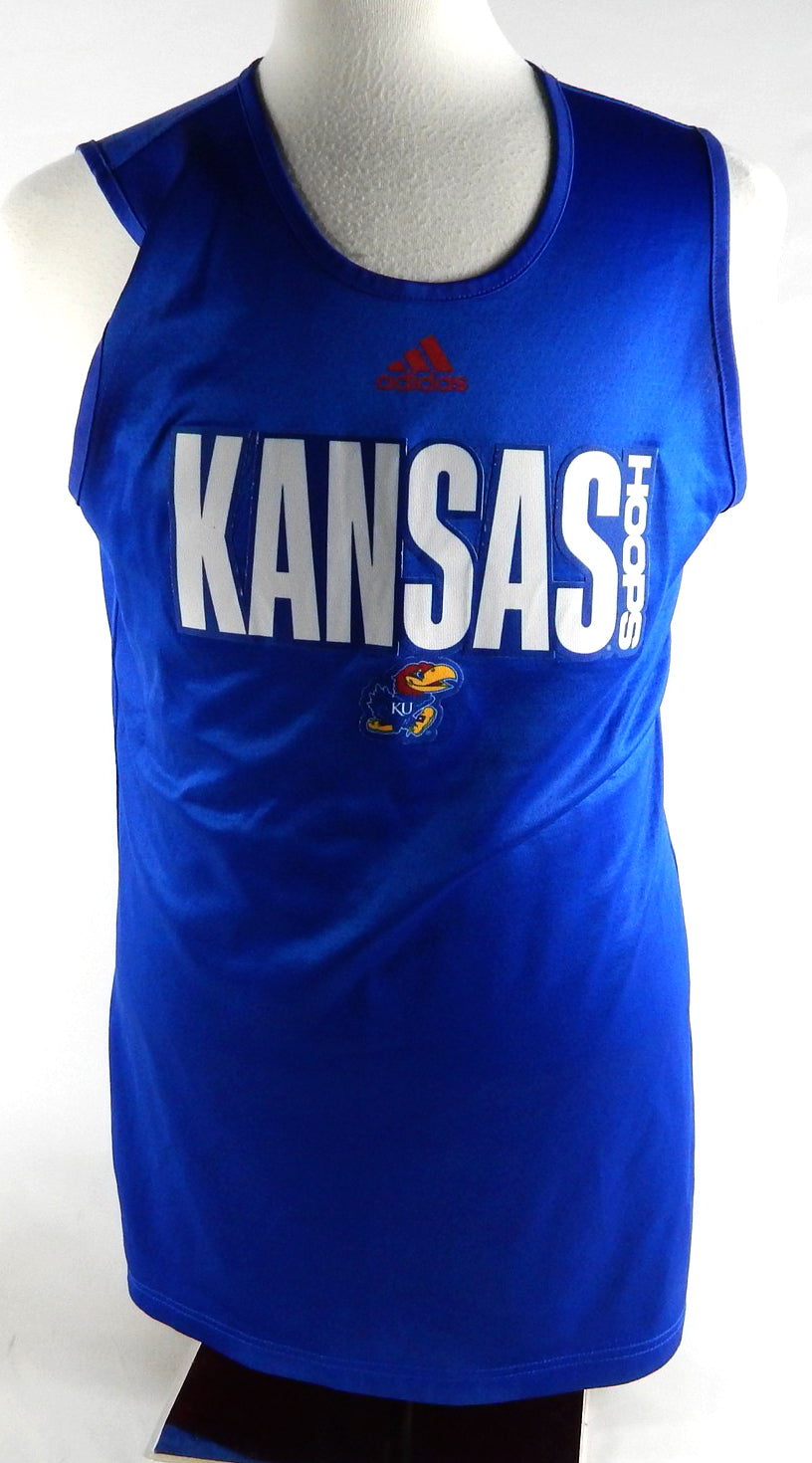 2023-24 Kansas Jayhawks Game Issued Blue Practice Jersey Basketball DP83030