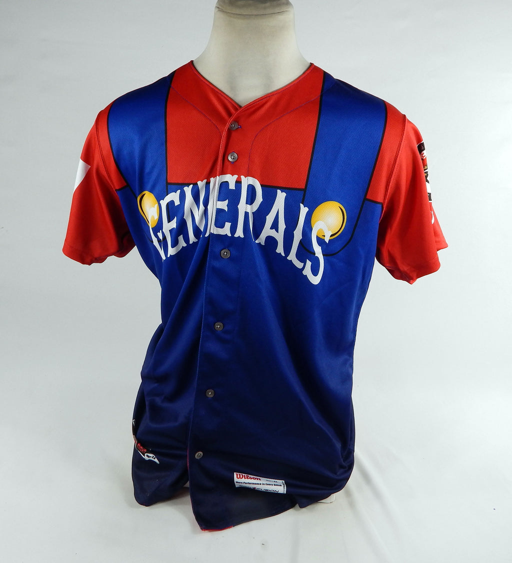 2015 Jackson Generals #16 Game Issued Blue Jersey Super Mario Night 44 DP73172