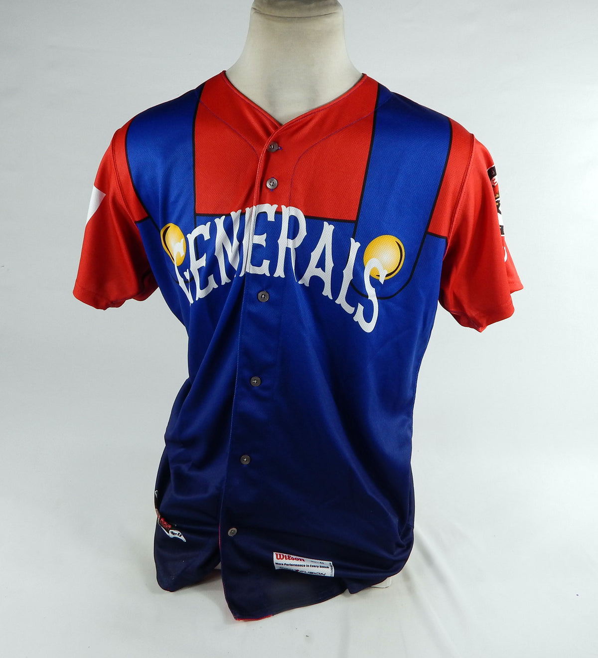 2015 Jackson Generals #16 Game Issued Blue Jersey Super Mario Night 44 DP73172