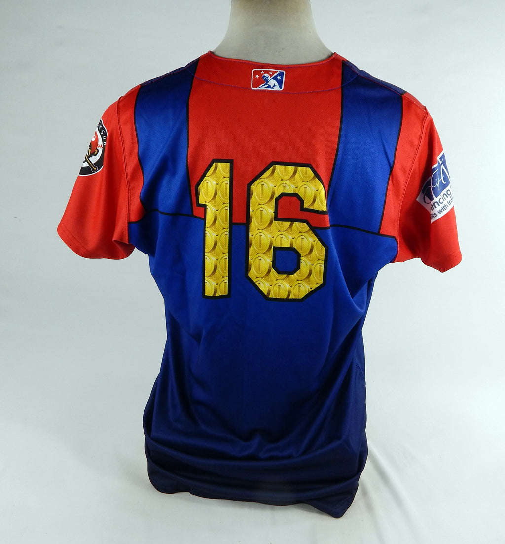 2015 Jackson Generals #16 Game Issued Blue Jersey Super Mario Night 44 DP73172 Pic2