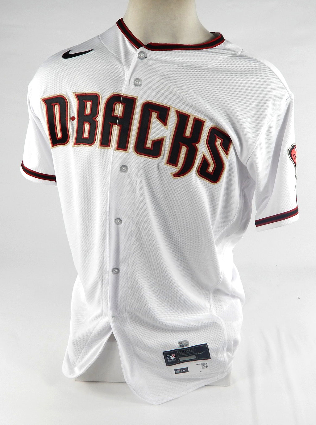 2023 Arizona Diamondbacks Drew Ellis GameIssued White Jersey 46 DP71053