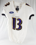 2013 Baltimore Ravens Mike Willie #13 Game Used White Practice Jersey Ford P 5