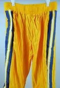 1980s Golden State Warriors #25 Game Used Yellow Warm Up Pants 36 438