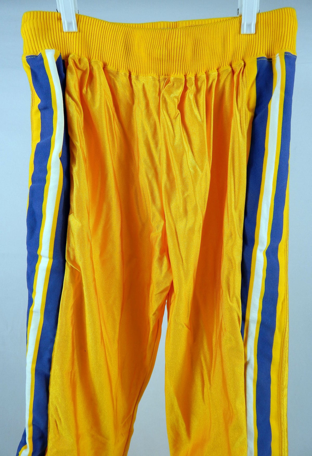 1980s Golden State Warriors #25 Game Used Yellow Warm Up Pants 36 438