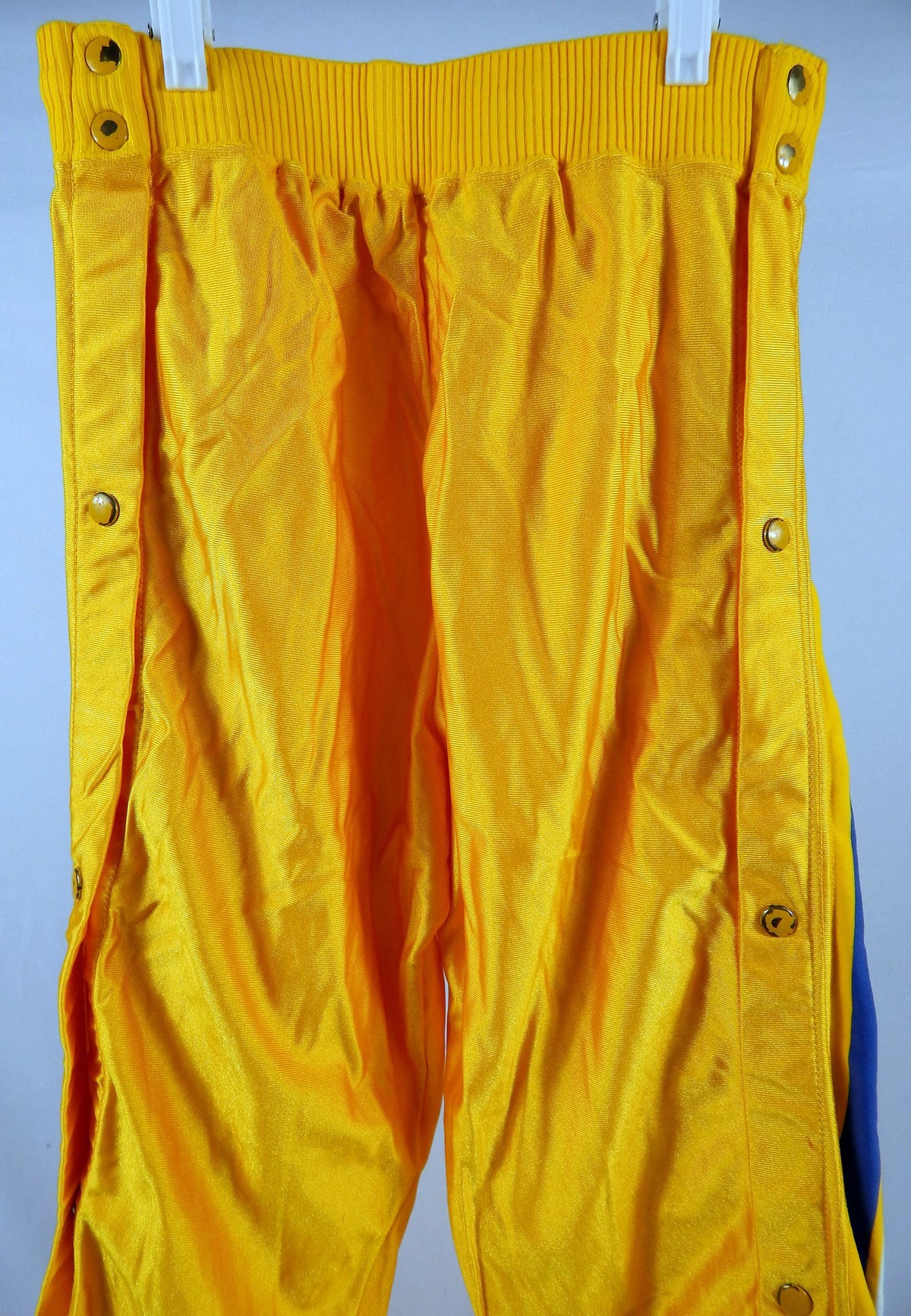 1980s Golden State Warriors #25 Game Used Yellow Warm Up Pants 36 438 Pic2