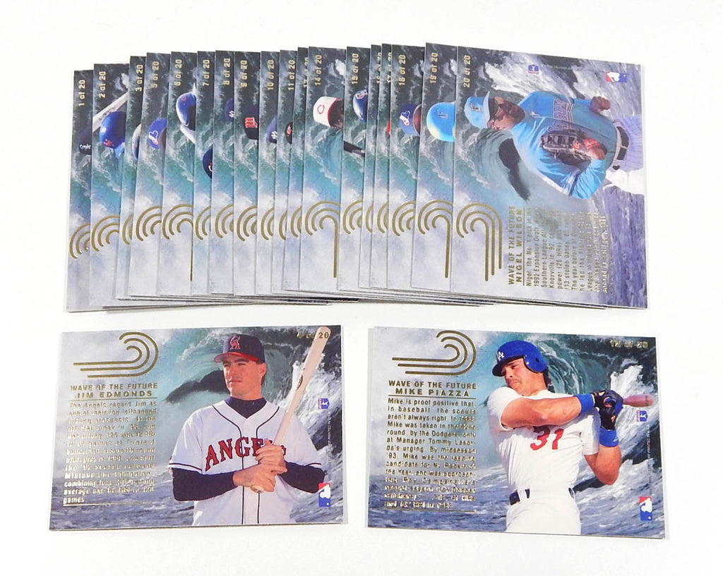1993 Flair Wave of the Future Baseball Insert Set (20) Mike Piazza Edmonds Pic2