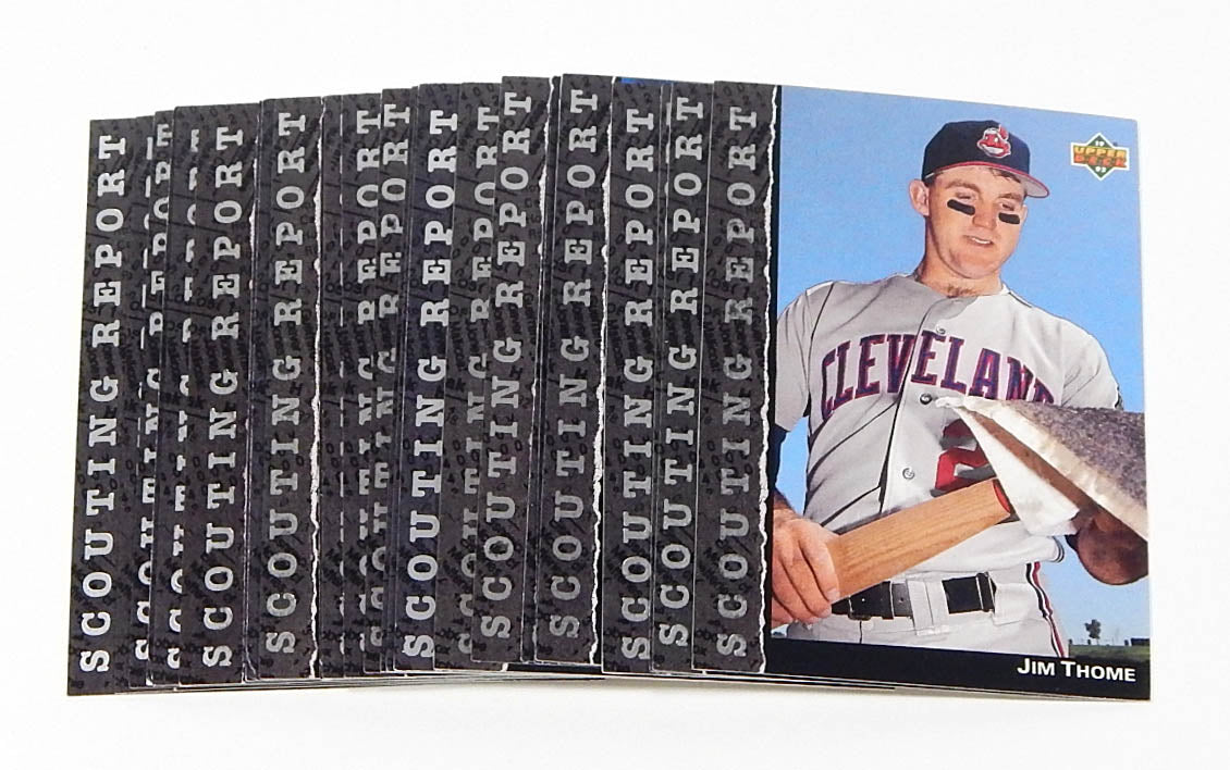 1992 Upper Deck Scouting Report Baseball Insert Set (25) Jim Thome